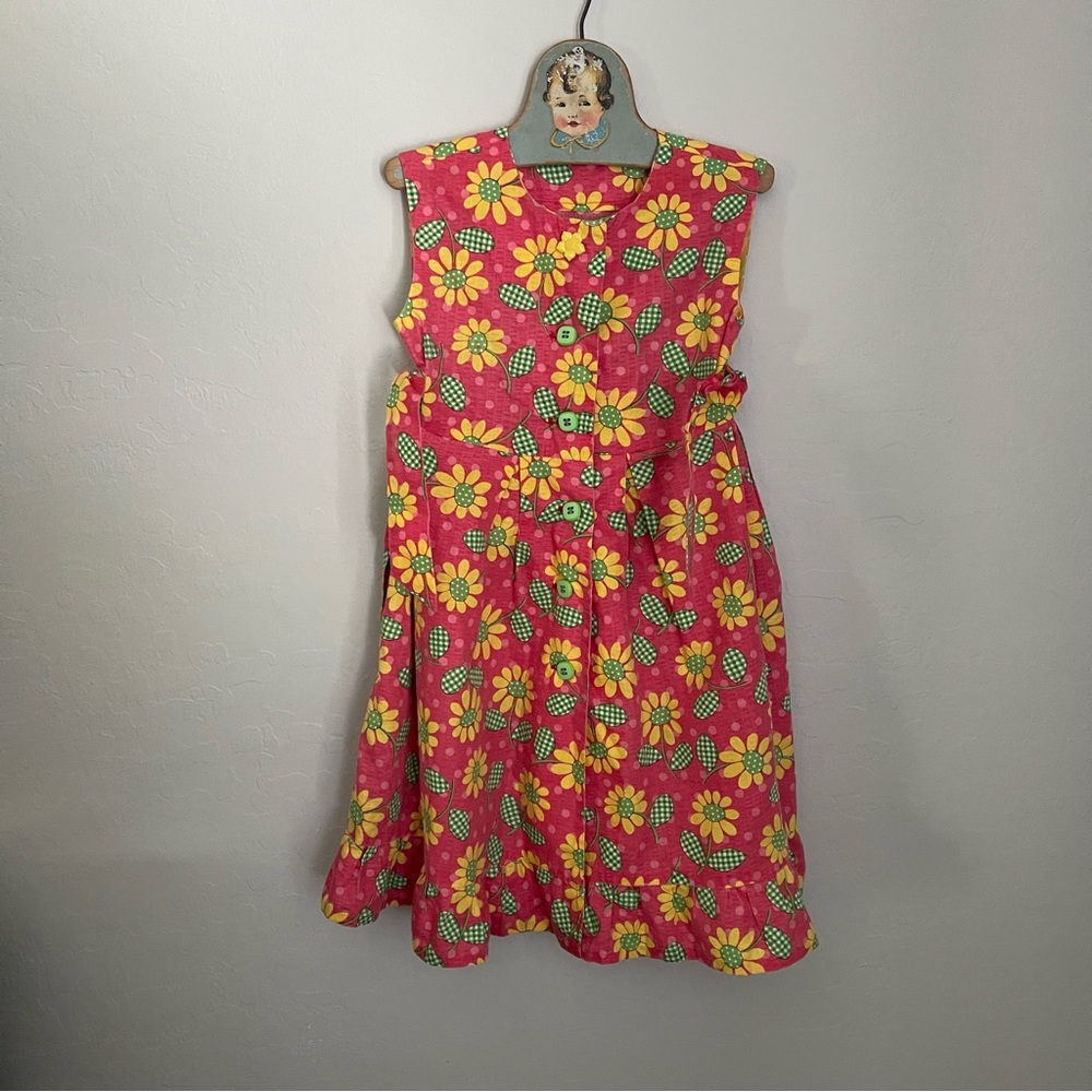 Vintage sunflower floral dress size 
small 6/7